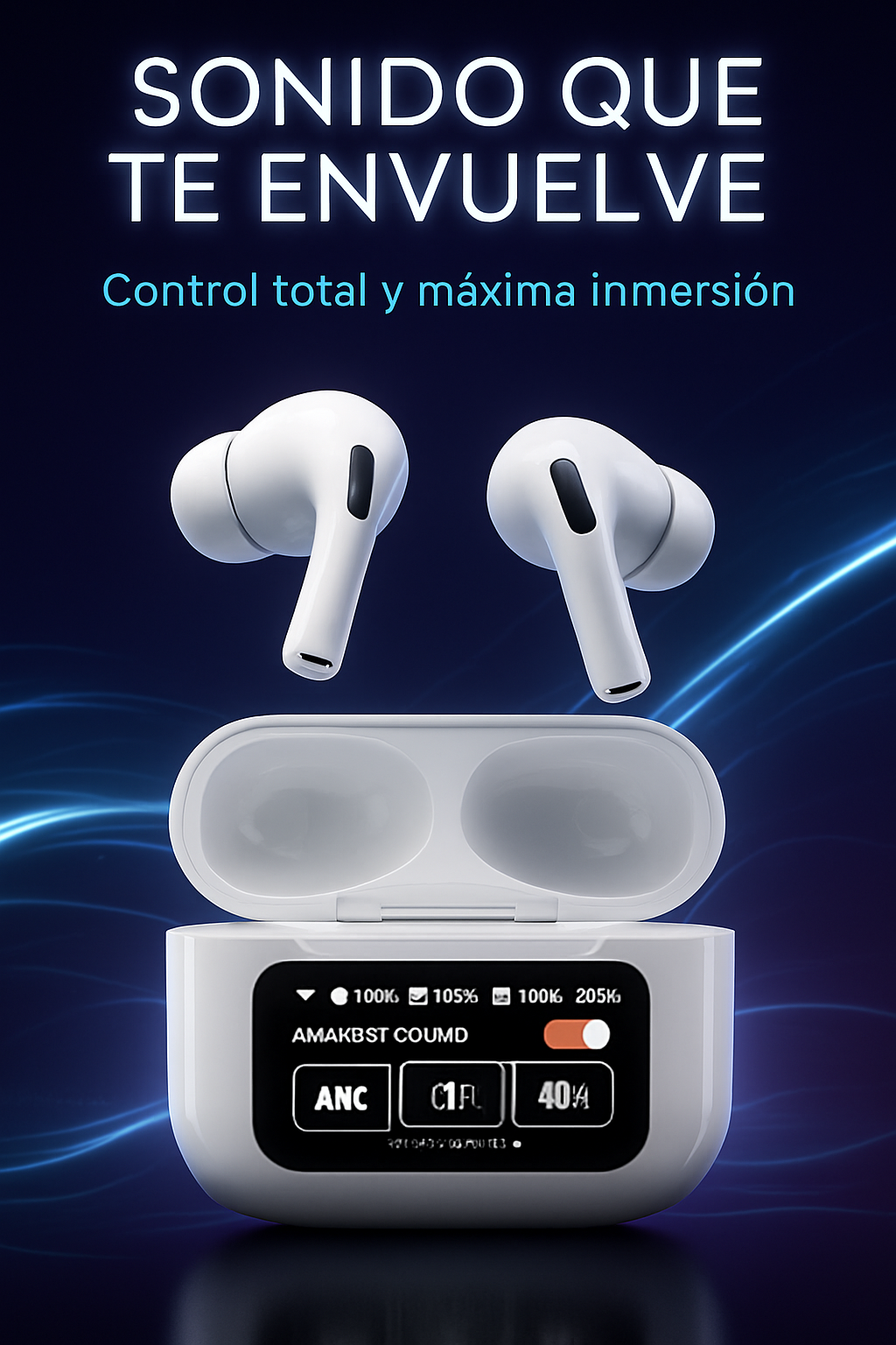 MC - Audifonos Pro Bluetooth Pantalla